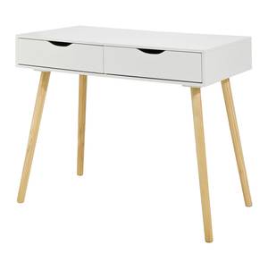 Bureau FWT40-WN Blanc - En partie en bois massif - 90 x 77 x 45 cm