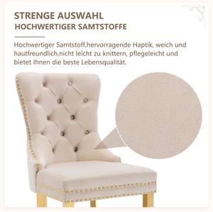 Esszimmerstuhl metalring 6er Set Beige - 6er Set