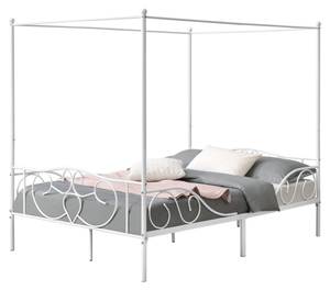 Himmelbett Finström Weiß - Breite: 148 cm