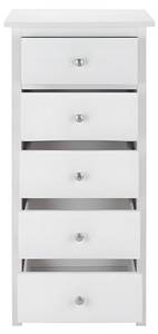 Chiffonnier ALBANE Blanc - Bois manufacturé - 41 x 104 x 50 cm