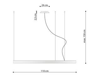 Kronleuchter Rio 3000K Schwarz - Durchmesser: 110 cm