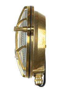 Wandlampe SERIFOS Messing - Graumetallic - Durchscheinend - 18 x 18 x 7 cm