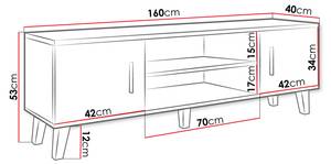 TV-Lowboard Lotta 160 Weiß