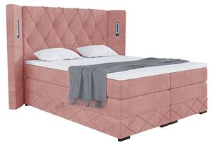 Boxspringbett Manuel Rosé - Breite: 166 cm - H3