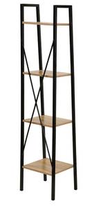 Vierstöckiges Regal H148 cm Braun - Holzwerkstoff - 33 x 148 x 34 cm