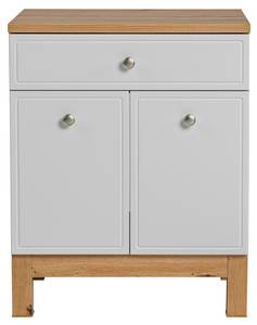 Armoire sous lavabos SAMOA CUW90 2D1D Blanc - Bois manufacturé - Matière plastique - 90 x 75 x 50 cm