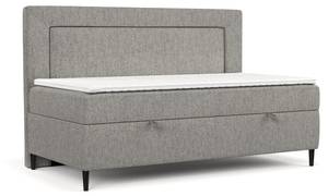 Boxspringbett Demi Grau - H2 - Tiefe: 90 cm