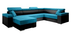 Ecksofa FLORRI U Schwarz - Blau