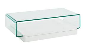 Table basse GLOSSIE Blanc - Verre - 70 x 33 x 120 cm