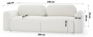 Sofa Carpin Cremeweiß