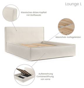 Polsterbett Lounge Beige - Breite: 180 cm