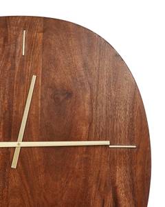 Horloge murale TAPTI Marron - Bois massif - 60 x 59 x 3 cm