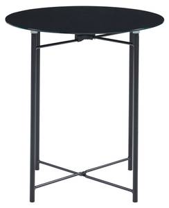 Table d'appoint Ödeshög Noir - Verre - Métal - 42 x 45 x 42 cm