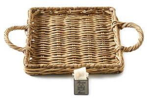 Tablett Rustic Rattan Mini Braun - Rattan - Holzart/Dekor - 17 x 2 x 17 cm