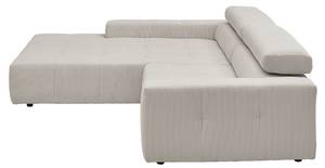 Ecksofa RENO Silber - Armlehne davorstehend links - Ecke davorstehend links