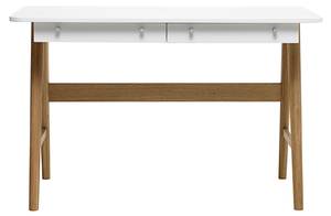 Schreibtisch Tula Weiß - Holz teilmassiv - 120 x 75 x 60 cm