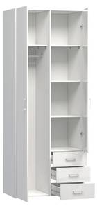 l' armoire Spell Blanc - En partie en bois massif - 78 x 200 x 50 cm