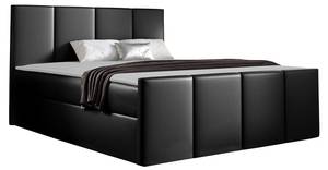 Boxspringbett Lars Glas Schwarz - Breite: 184 cm