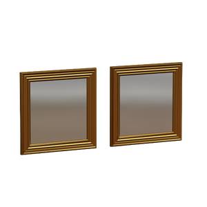 Spiegel Bale 2er 40x40cm Gold Gold - Glas - 40 x 40 x 2 cm