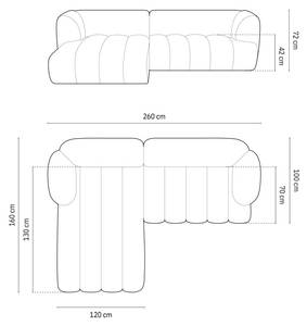 modulares Ecksofa HARRY 4 Sitzplätze Braun