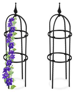 Lot de 2 Trellis 70 cm Noir - Métal - Matière plastique - 20 x 70 x 20 cm