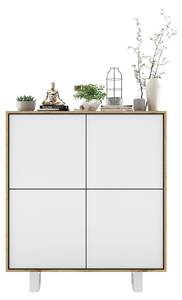 Highboard APOLLO Eiche Wotan Dekor - Weiß