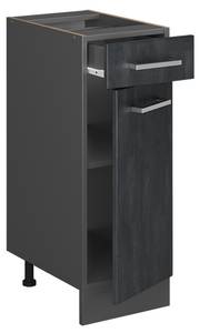 Küchenschrank mit Schublade R-Line 47596 Anthrazit - Schwarz