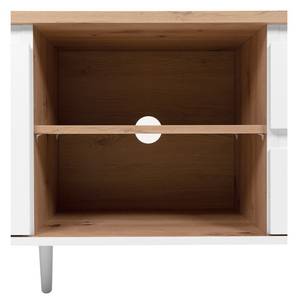 Meuble TV Zamos Blanc - Bois manufacturé - 36 x 59 x 186 cm