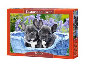 Puzzle Französische Bulldoggenwelpen Papier - 25 x 5 x 35 cm