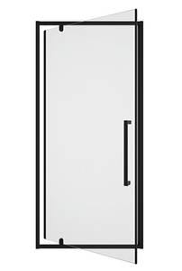 Duschtür TAMRI Schwarz - Metall - 3 x 195 x 80 cm