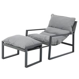 Relaxsessel Ilias 2-teilig Grau - Metall - 69 x 72 x 96 cm