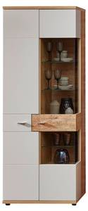 Vitrine Valente 2 Grau - Holzwerkstoff - Holzart/Dekor - 75 x 202 x 38 cm