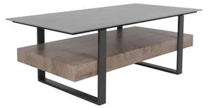 Couchtisch L88 Grau - Kunststein - Holzwerkstoff - Metall - Holz teilmassiv - 120 x 43 x 60 cm