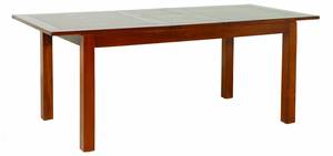 Table à manger extensible en mindi Marron - En partie en bois massif - 90 x 79 x 200 cm