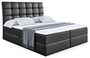 Boxspringbett BRUGO Hochglanz Schwarz - Breite: 160 cm - H4