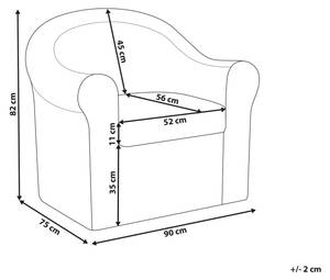 Gartenstuhl LIVADEIA Blau - Weiß - Rattan - 90 x 82 x 75 cm