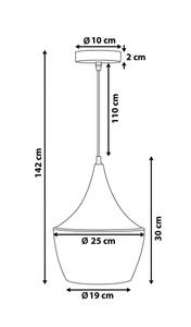 Lampe suspension FRASER 25 x 142 x 25 cm