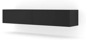 Meuble TV BINGO 160x40x30 Noir - Bois manufacturé - Matière plastique - 160 x 30 x 40 cm
