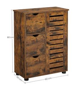 Badezimmerschrank Aufbewahrungsschrank Braun - Holzwerkstoff - 30 x 80 x 60 cm