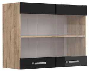 hängende Geschirrschrank R-Line 41114 Schwarz - Braun - Holzwerkstoff - 80 x 60 x 31 cm