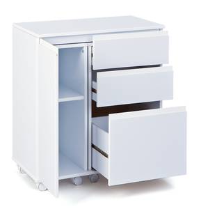 Bureau Lapo Blanc - En partie en bois massif - 66 x 72 x 36 cm