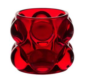 Photophore tube bas Perle  en verre Rouge - Verre - 6 x 7 x 6 cm