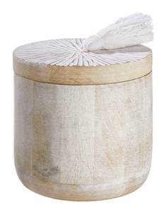 BONDI Aufbewahrungsdose Mangoholz Weiß - Holz teilmassiv - 15 x 15 x 15 cm
