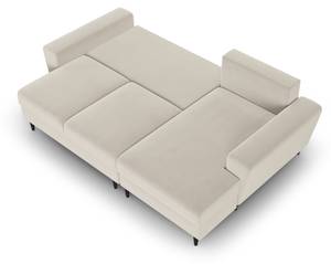 Schlaf-Ecksofa + Box MOGHAN 4 Sitzplätze Beige