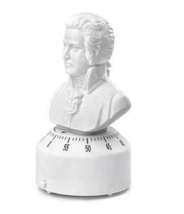 Minuteur de cuisine Mozart Blanc - Matière plastique - Hauteur : 13 cm