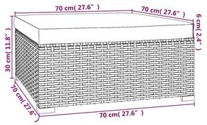 Garten-Lounge-Set (8-teilig) 3013633-13 Braun - Rot