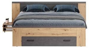 Bett Follow Braun - Holz teilmassiv - 230 x 87 x 203 cm