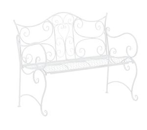 Banc de jardin Tara Blanc - Métal - 113 x 89 x 47 cm