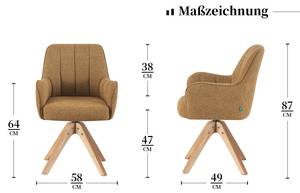 Esszimmerstuhl Thomas 2er-Set Senfgelb