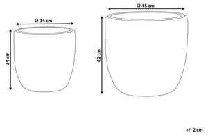 Indoor Blumentopf BERBERIS 2-tlg Braun - Dunkelbraun